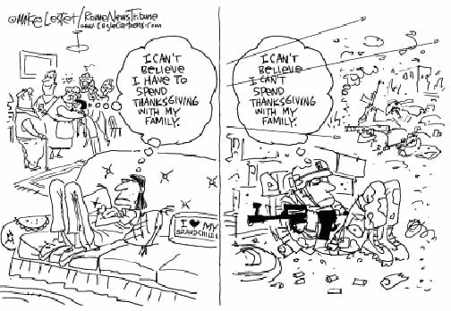 allusion cartoon. Happy Thanksgiving, everyone!